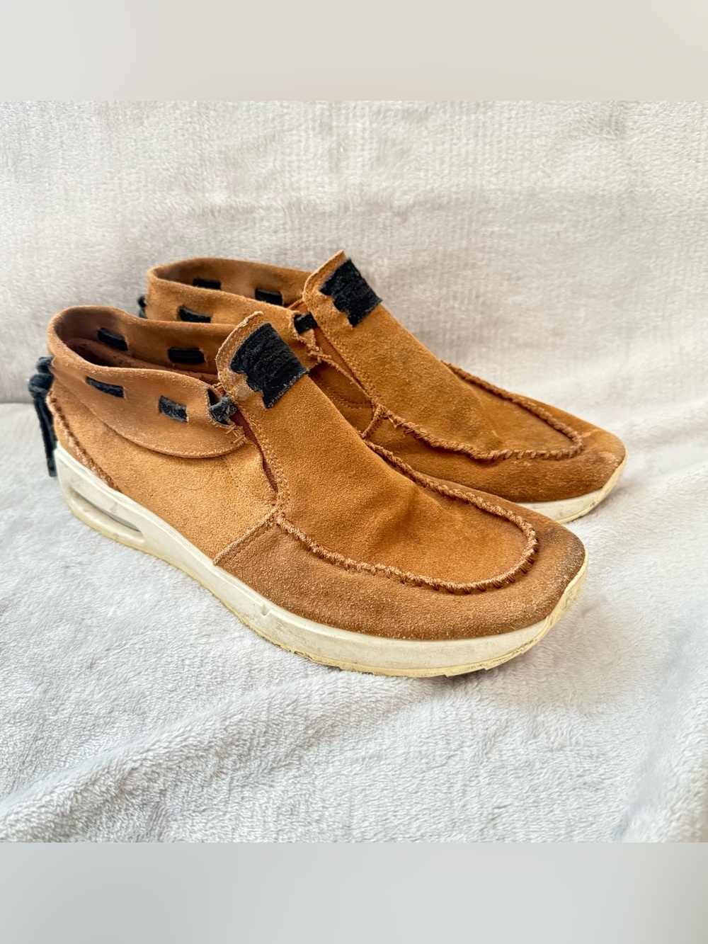 Nike ISPA Brown Suede Slip On Moccasin Shoes Men’s 10.5 As Is